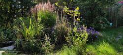 Beet vor dem Teich